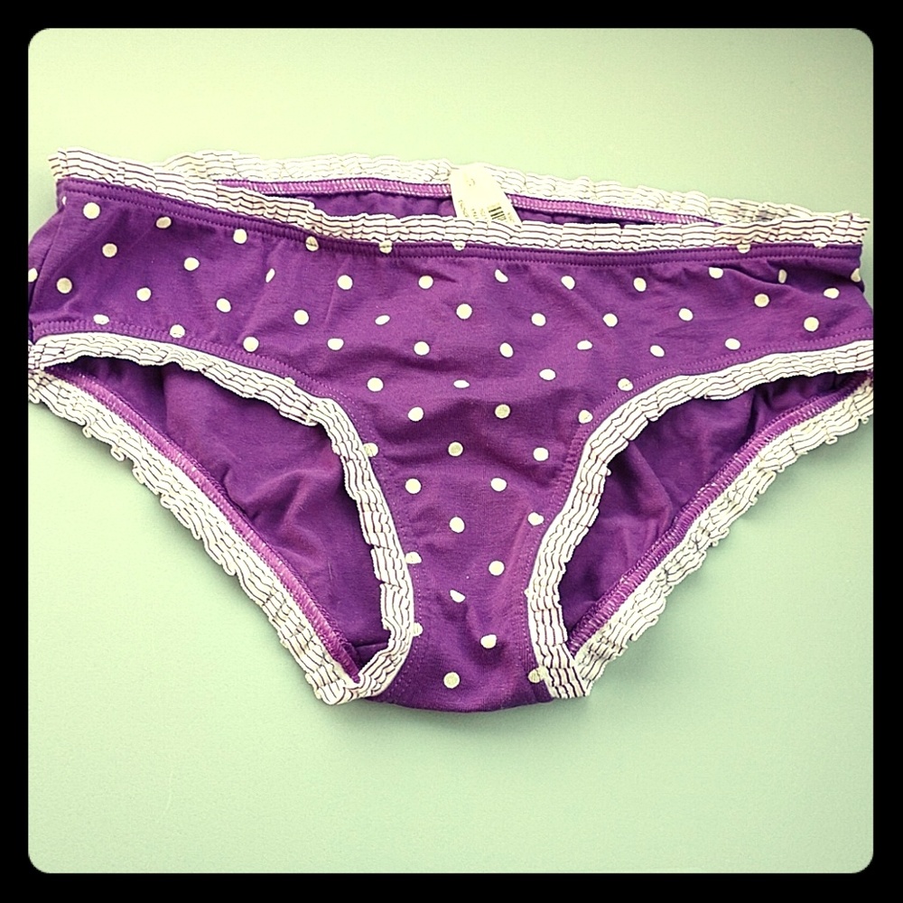 VS Purple Polkadot/Striped Ruffle Hiphuggers